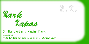 mark kapas business card