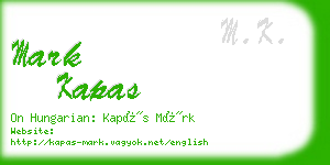 mark kapas business card